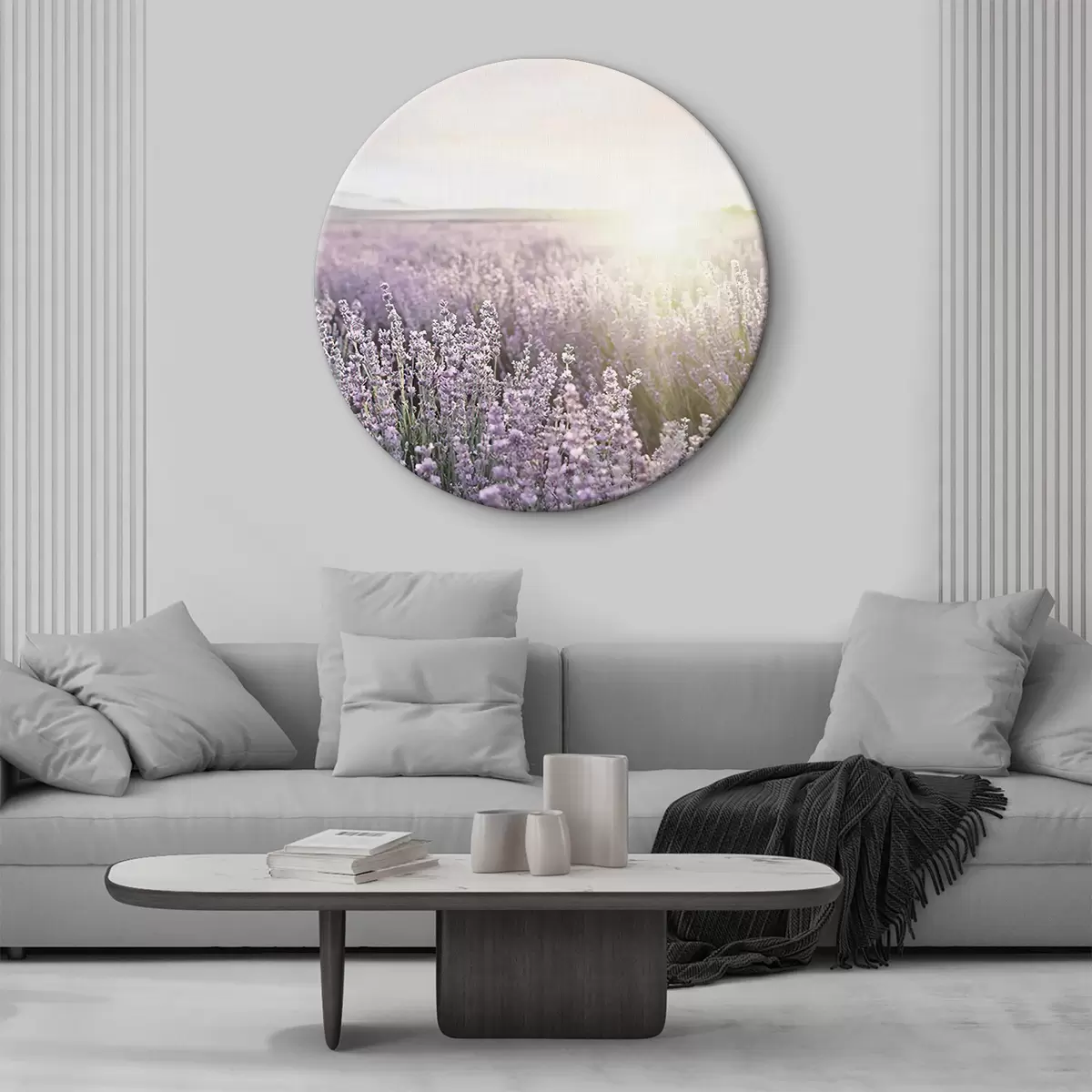 Quadri rotondi Cielo, fiori e piante r23628