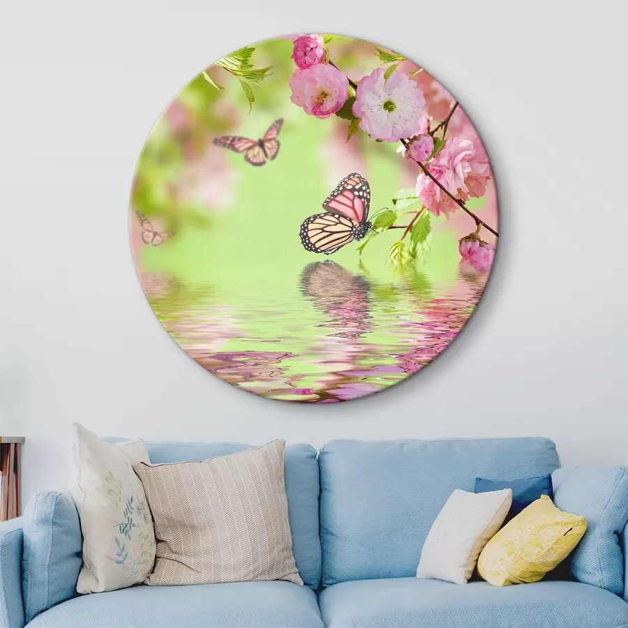 carta da parati Impollinatori, fiori e farfalle nr. r27029