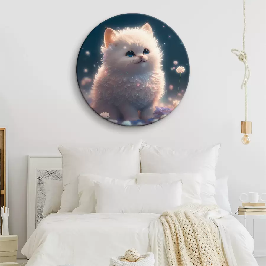 carta da parati Gattino con fiori nr. r31842