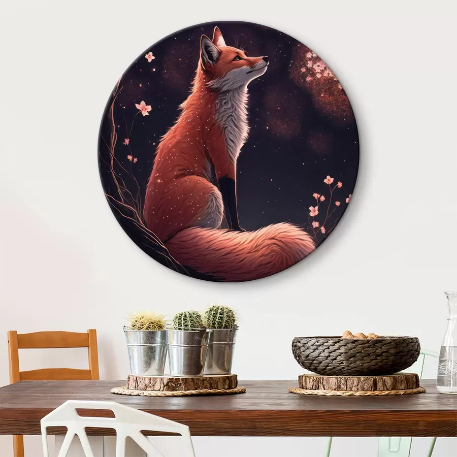 carta da parati Volpe con sakura nr. r32547