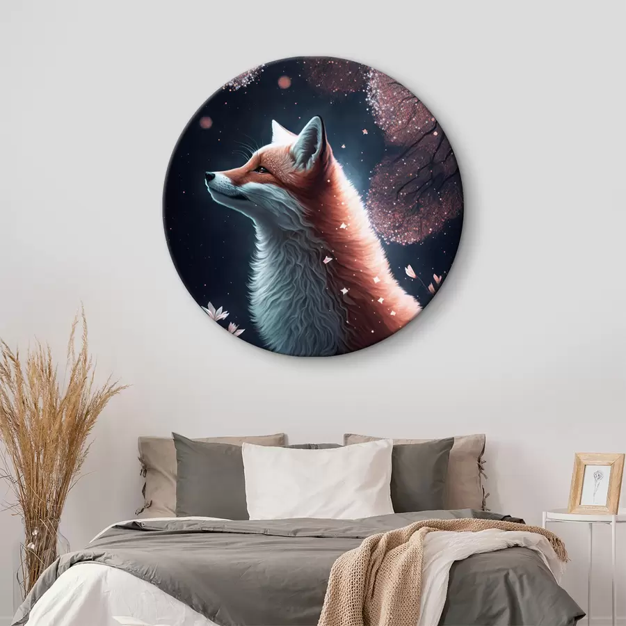 carta da parati Volpe con sakura nr. r32548