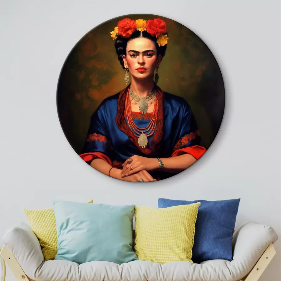 carta da parati Frida Kahlo in abito blu nr. r32866