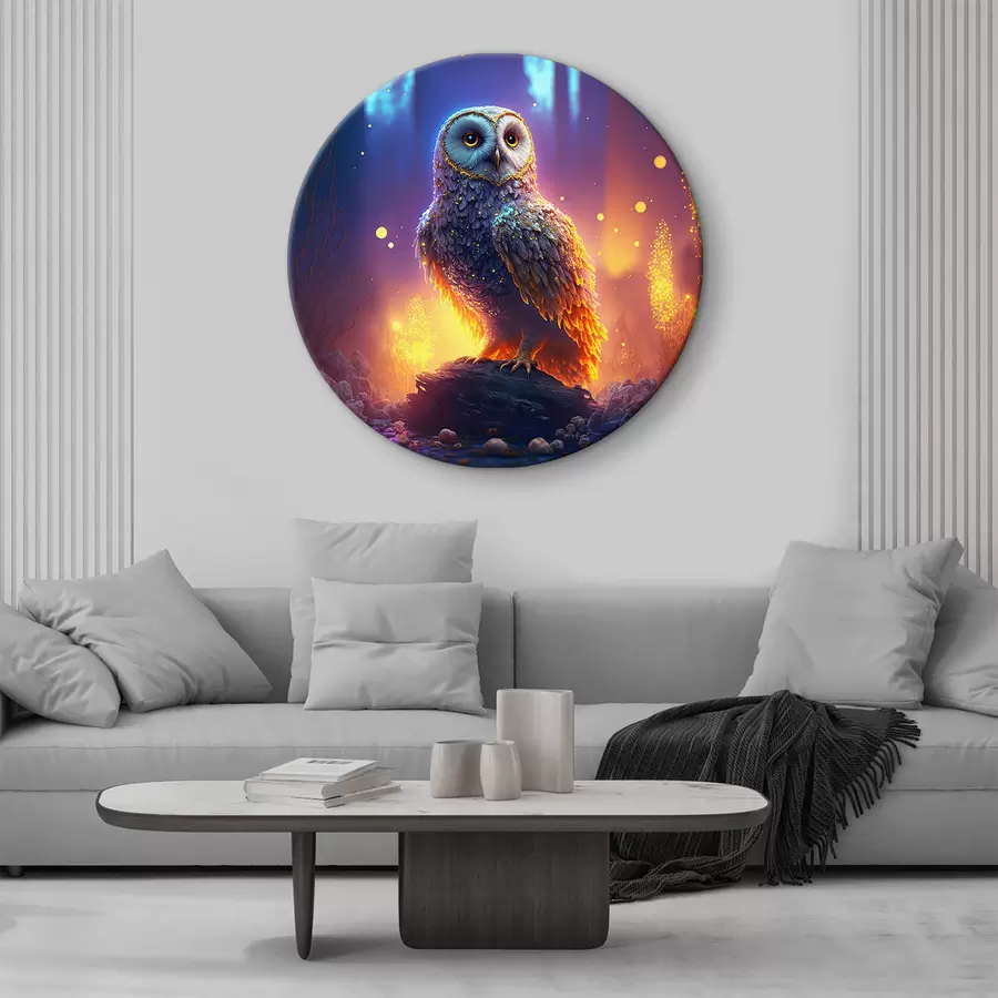 carta da parati Un meraviglioso gufo su uno sfondo chiaro nr. r33527