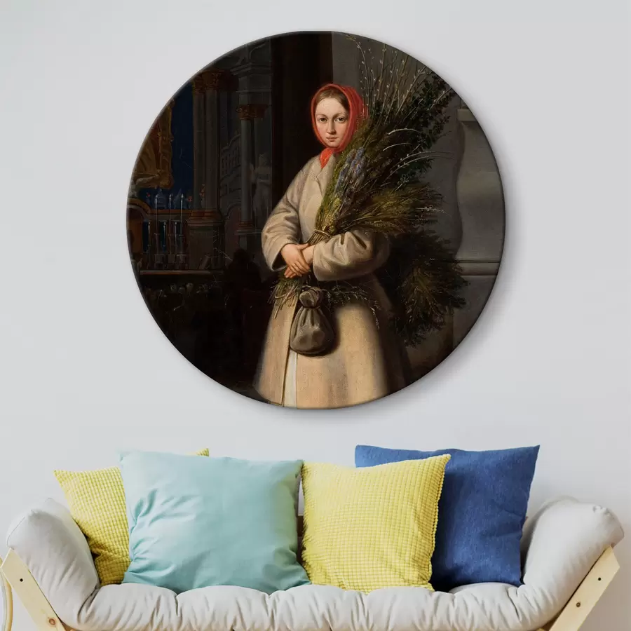 carta da parati Lituano con foglie della Domenica delle Palme, artista Kanutas Ruseckas nr. r33792