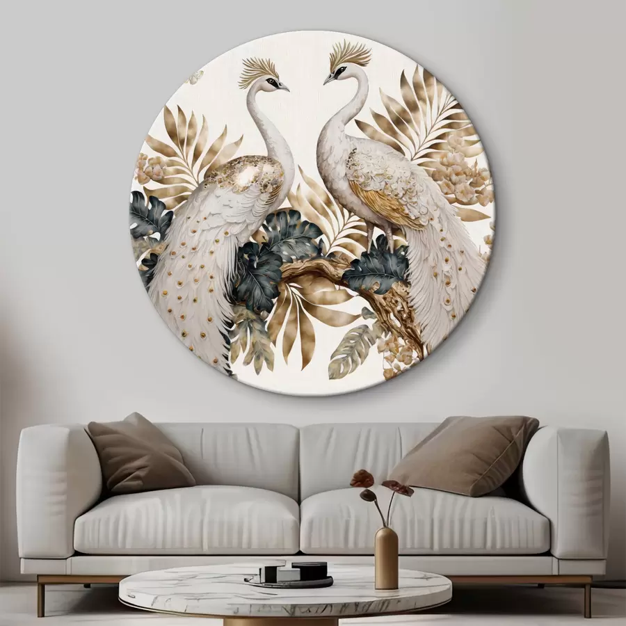 carta da parati due pavoni bianchi nr. r33942