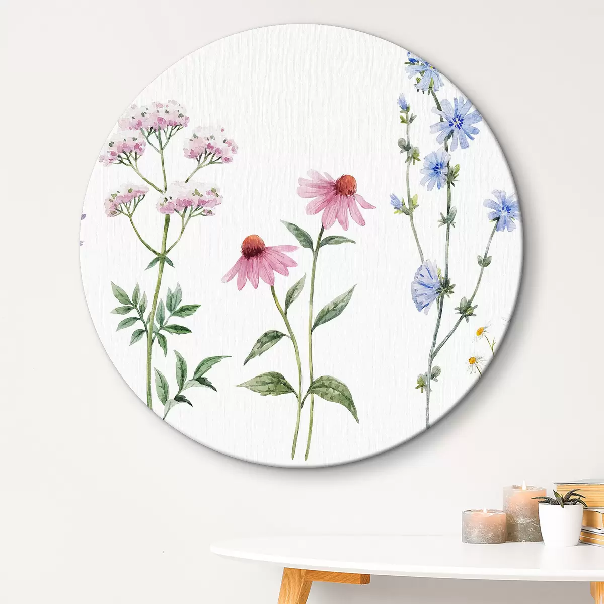 Quadri rotondi fiori selvatici r34064