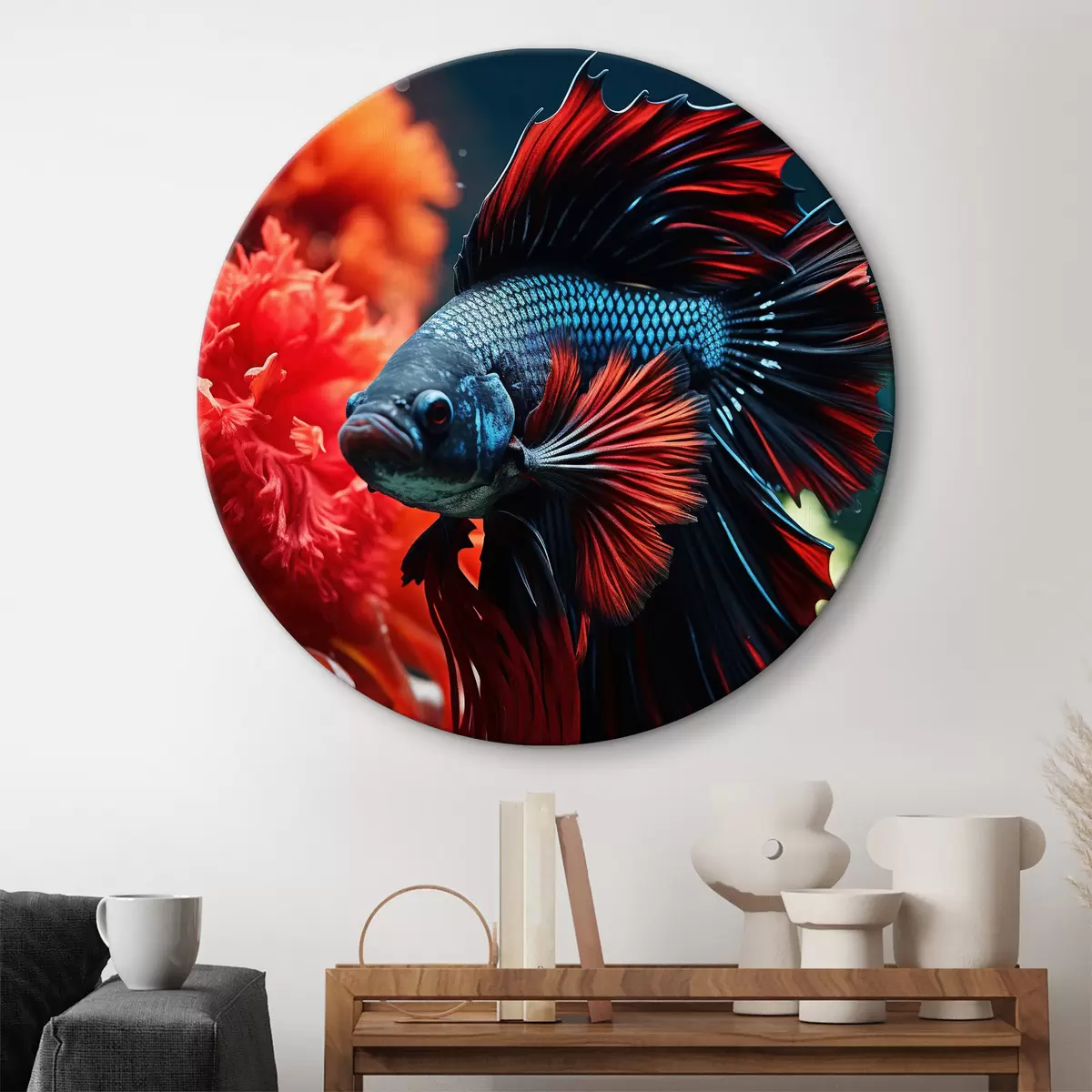 Quadri rotondi bellissimo pesce r34221