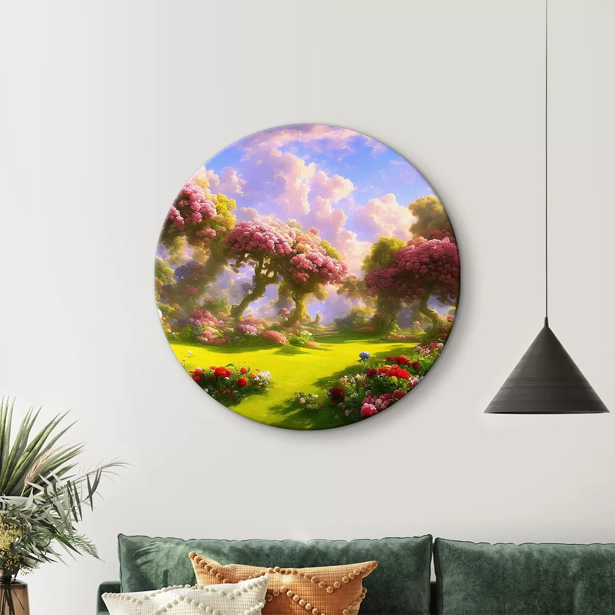 Quadri rotondi Un bel giardino r34726