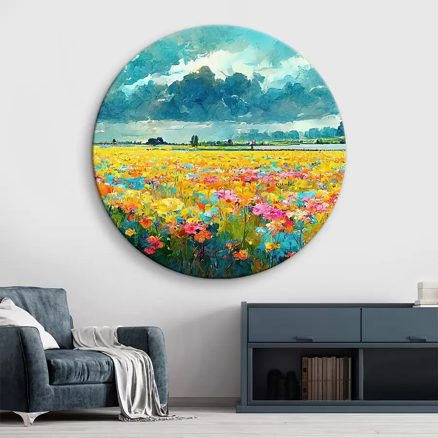 carta da parati Fiori di campo sullo sfondo delle montagne nr. r34944