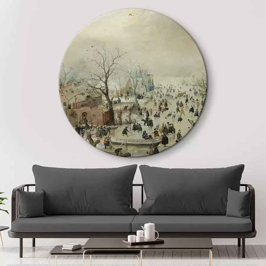 carta da parati Paesaggio invernale con pattinatori, Hendrik Averkamp, 1608 nr. r35171