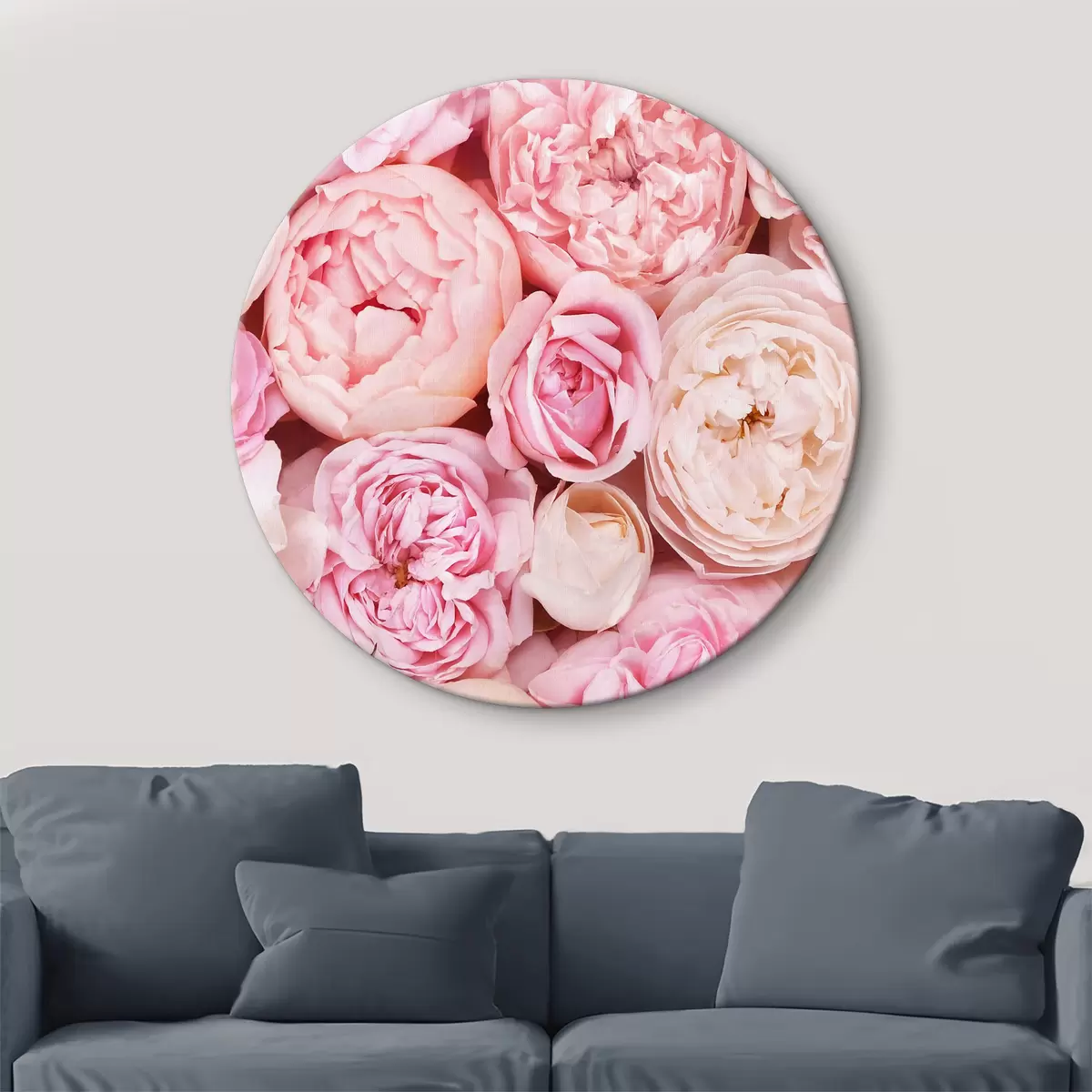Quadri rotondi peonie rosa r35247