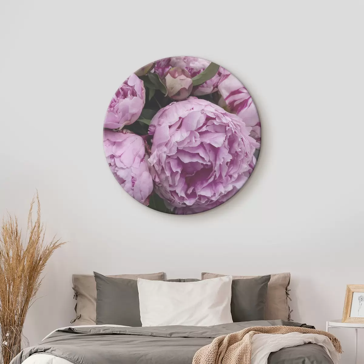 Quadri rotondi peonie viola r35250