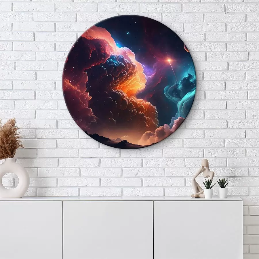 carta da parati Nebulosa e cielo notturno stellato in forma astratta nr. r35331