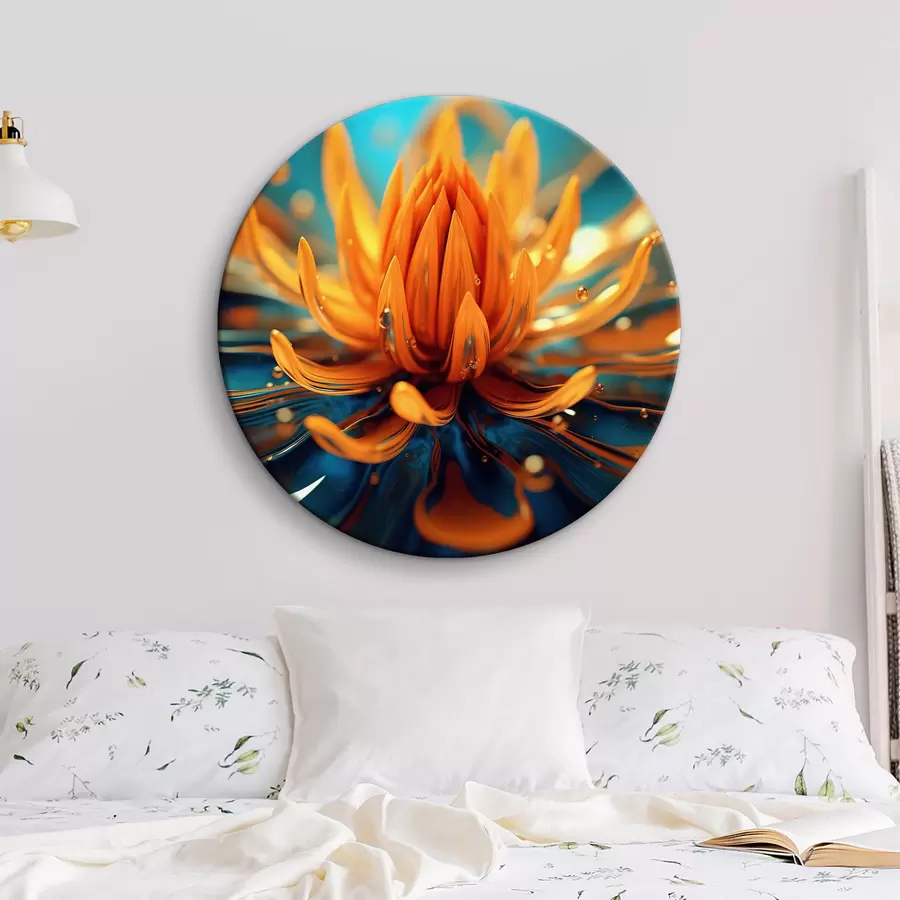 carta da parati Primo piano di un petalo di loto giallo nr. r35337