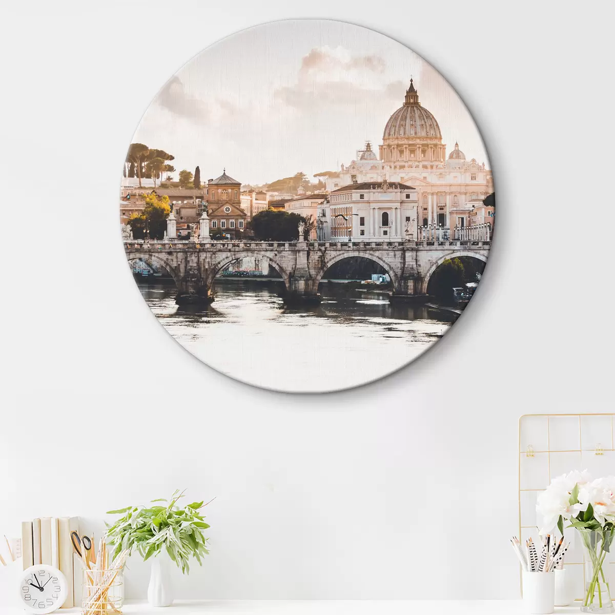 Quadri rotondi Città vecchia, architettura di Roma r35626