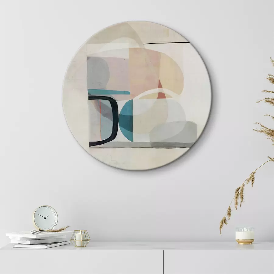 carta da parati Astrazione geometrica in beige e blu nr. r35802