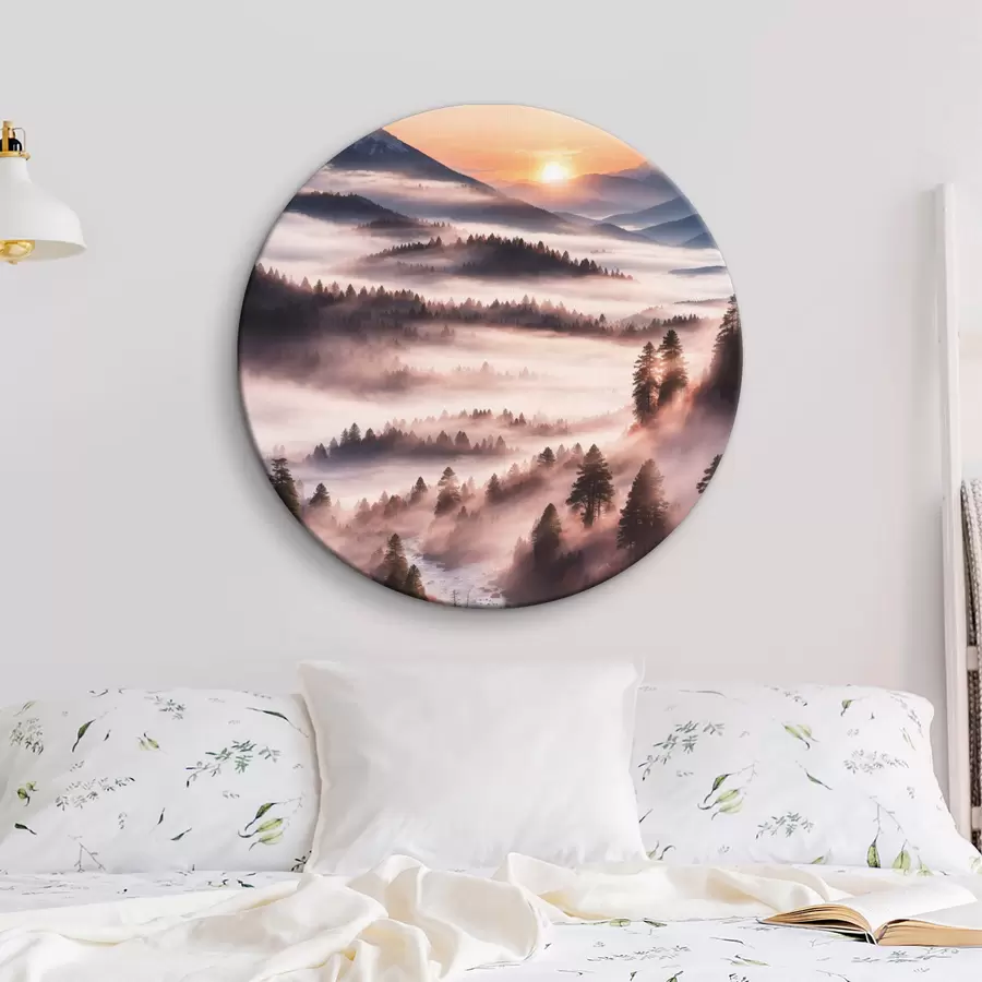 carta da parati Vista sulla foresta nebbiosa nr. r36050