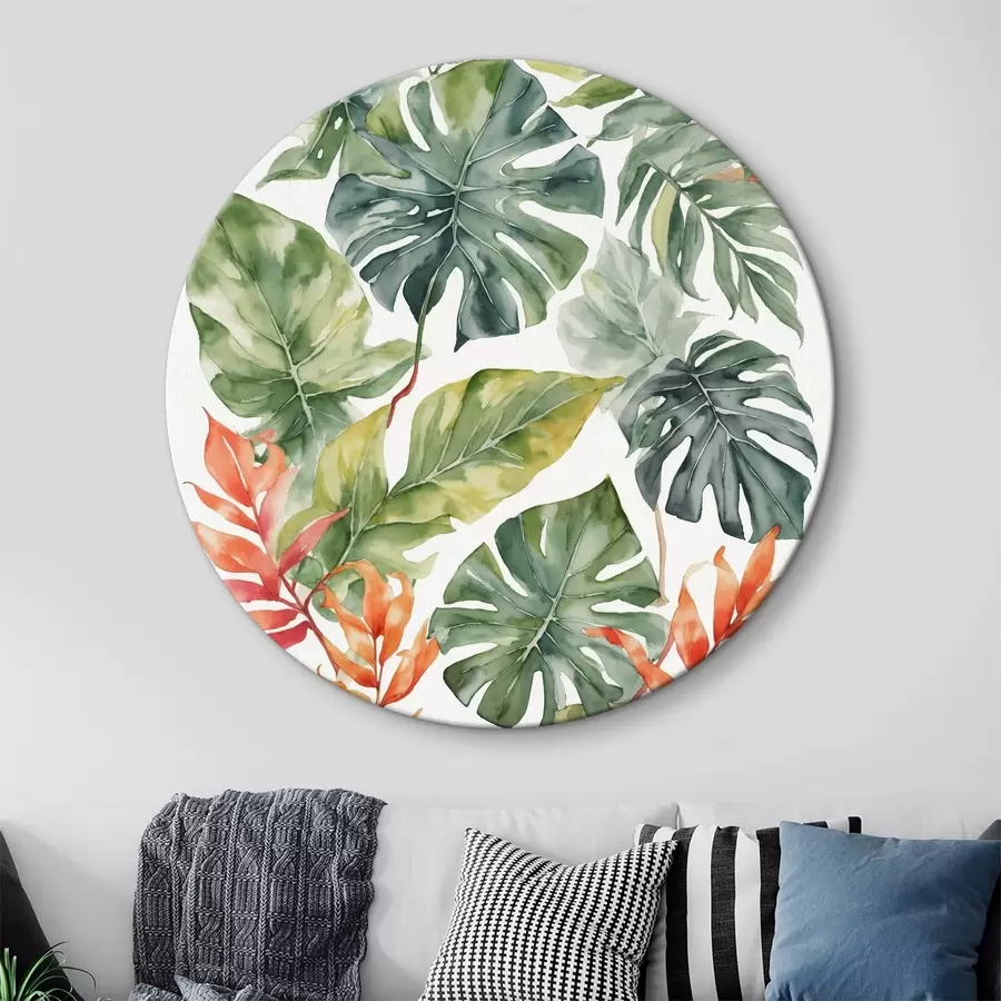 carta da parati Foglie colorate tropicali nr. r36131