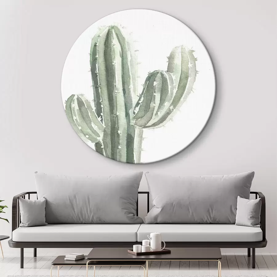 carta da parati Cactus acquerellato su sfondo bianco nr. r36267