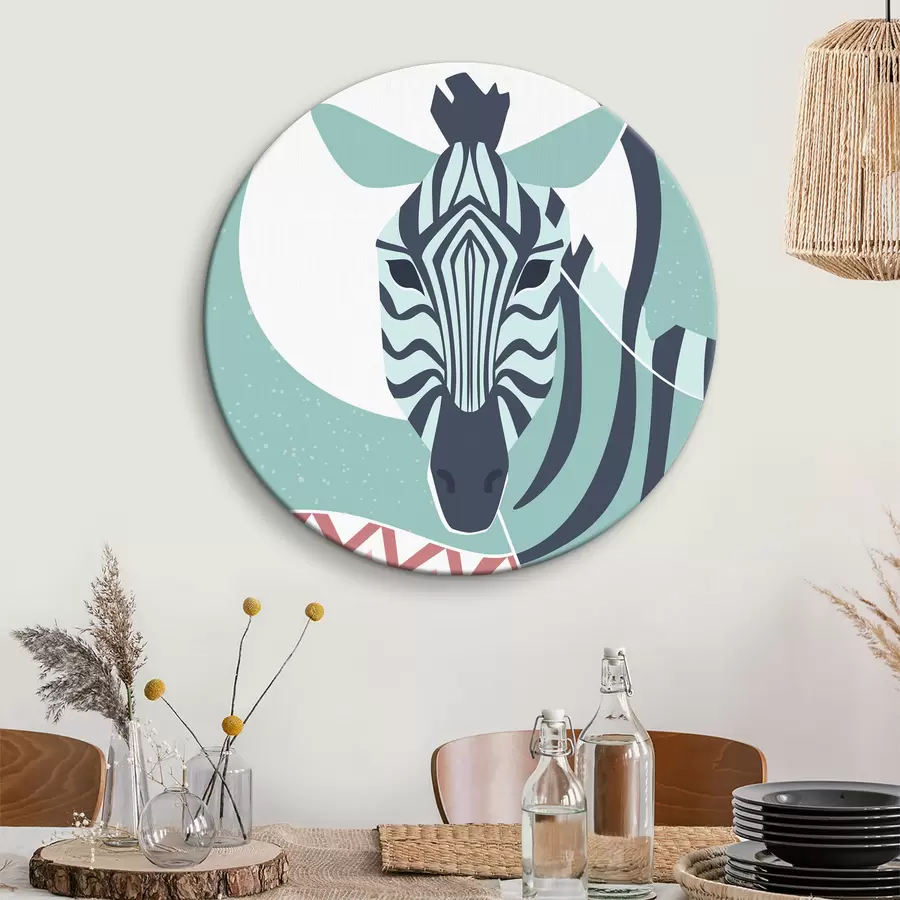 carta da parati Ritratto di zebra in inverno astratto nr. r36405