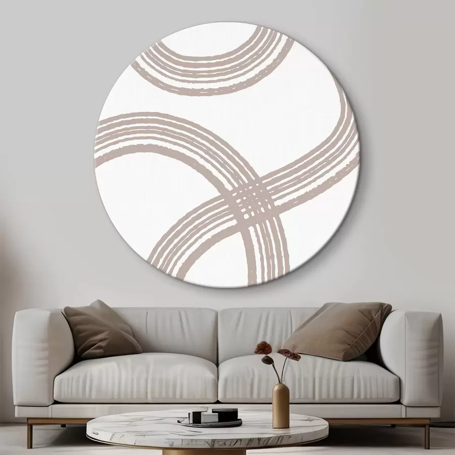 carta da parati Linee astratte beige si intrecciano con grazia nr. r36410