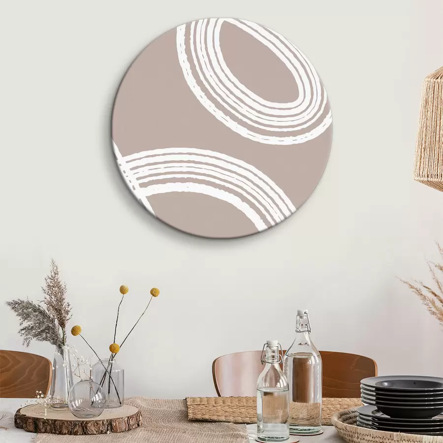 carta da parati Anelli astratti su tela in grigio scuro nr. r36427