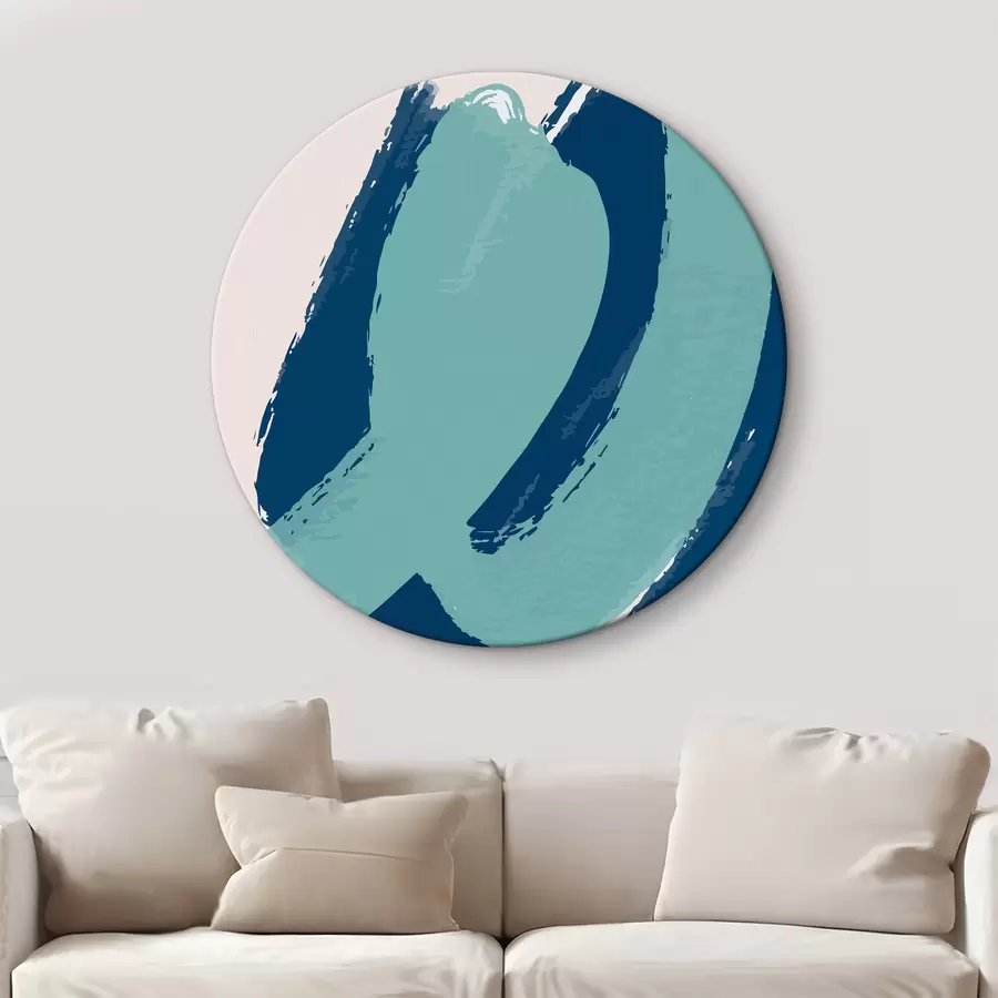 carta da parati Eleganti volute in calme tonalità di blu nr. r36470