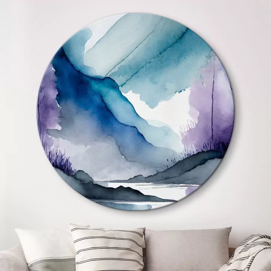 carta da parati Montagne nebbiose e acque calme nr. r36494