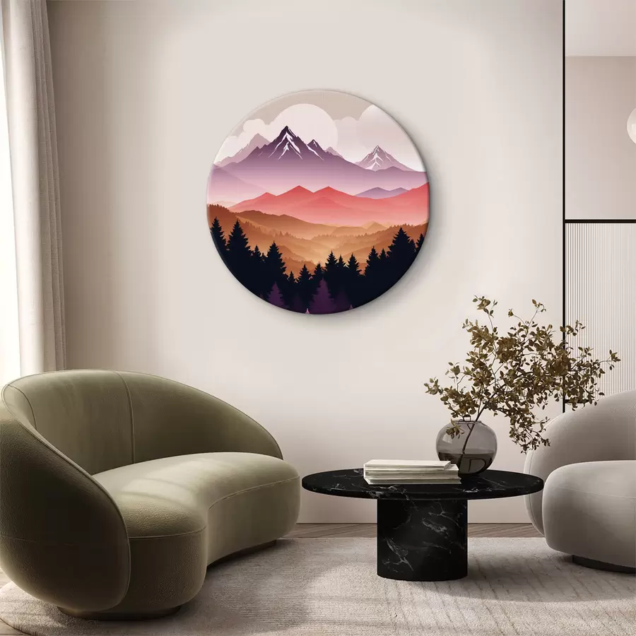 carta da parati Tramonto sulle montagne tranquille nr. r36527