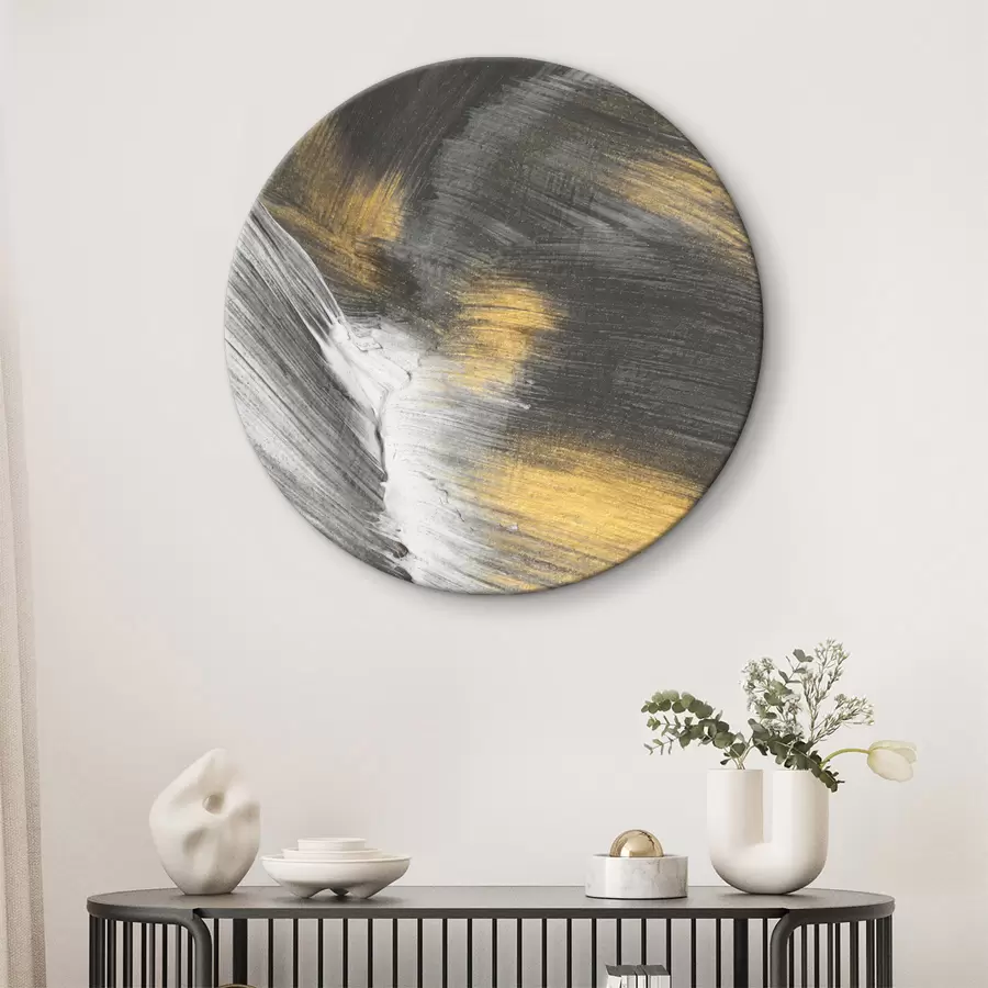 carta da parati Le pennellate metalliche si intrecciano tra loro nr. r36673