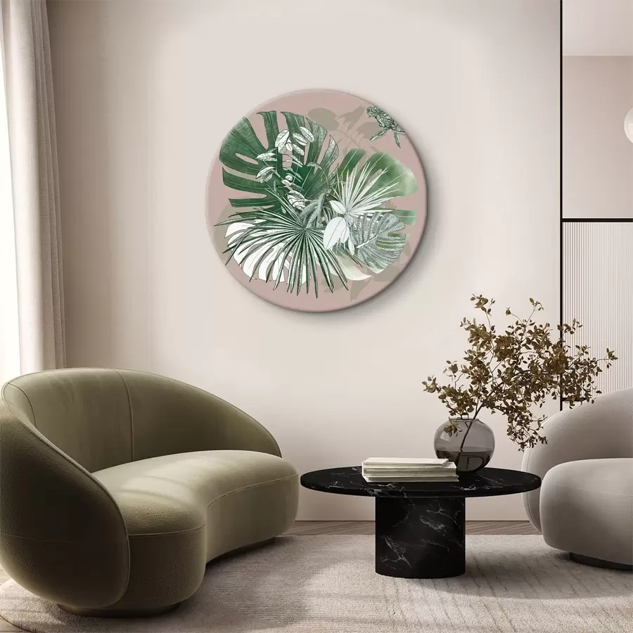 carta da parati Gruppo di foglie verdi nr. r36718