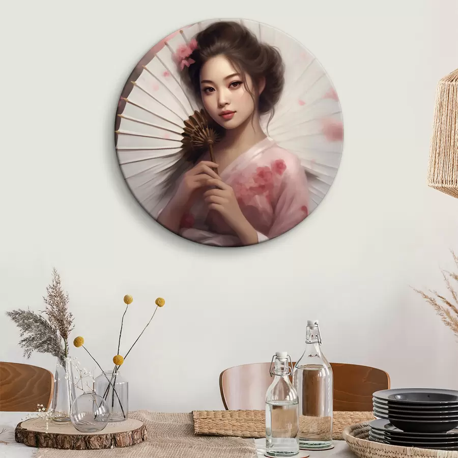 carta da parati Donna con ventaglio in mano nr. r36803