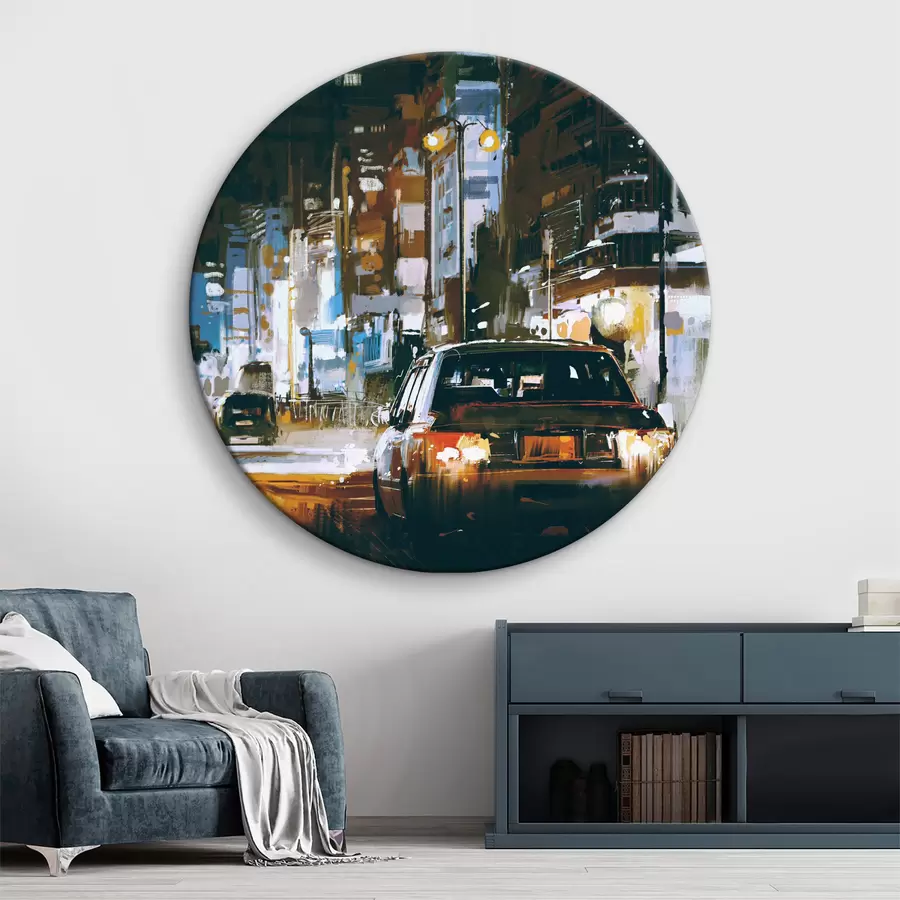 carta da parati Paesaggio urbano e auto di notte nr. r37085