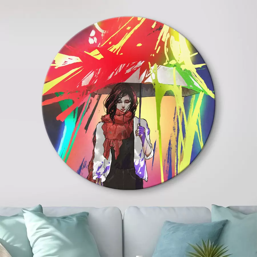 carta da parati Donna con ombrello in mano nr. r37089