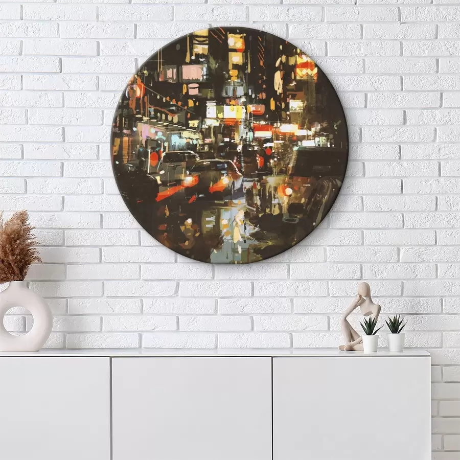 carta da parati Strada cittadina con auto e luci nr. r37097