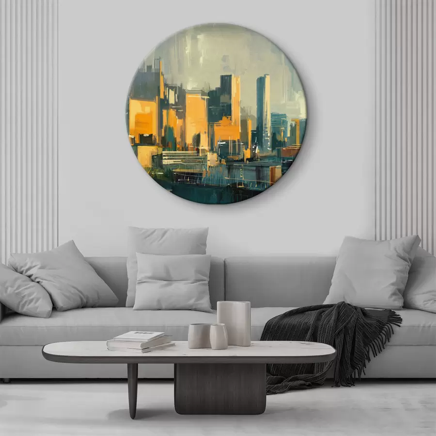 carta da parati Panorama della città con edifici alti nr. r37102