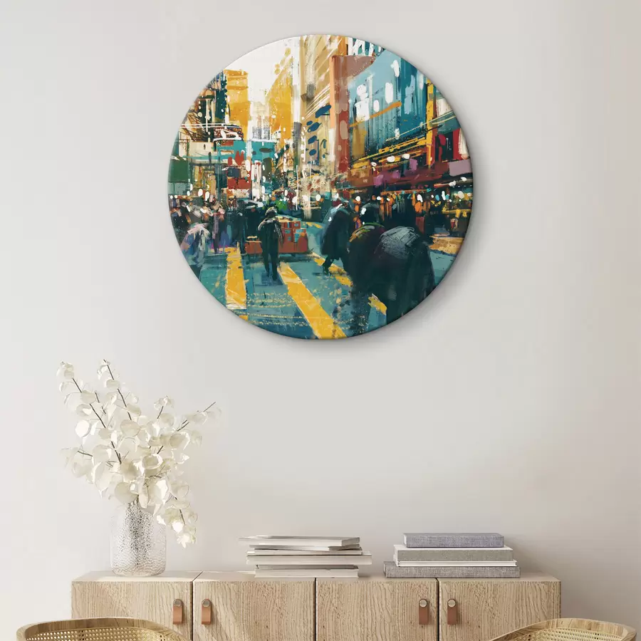 carta da parati Paesaggi urbani Strada affollata della metropoli nr. r37108