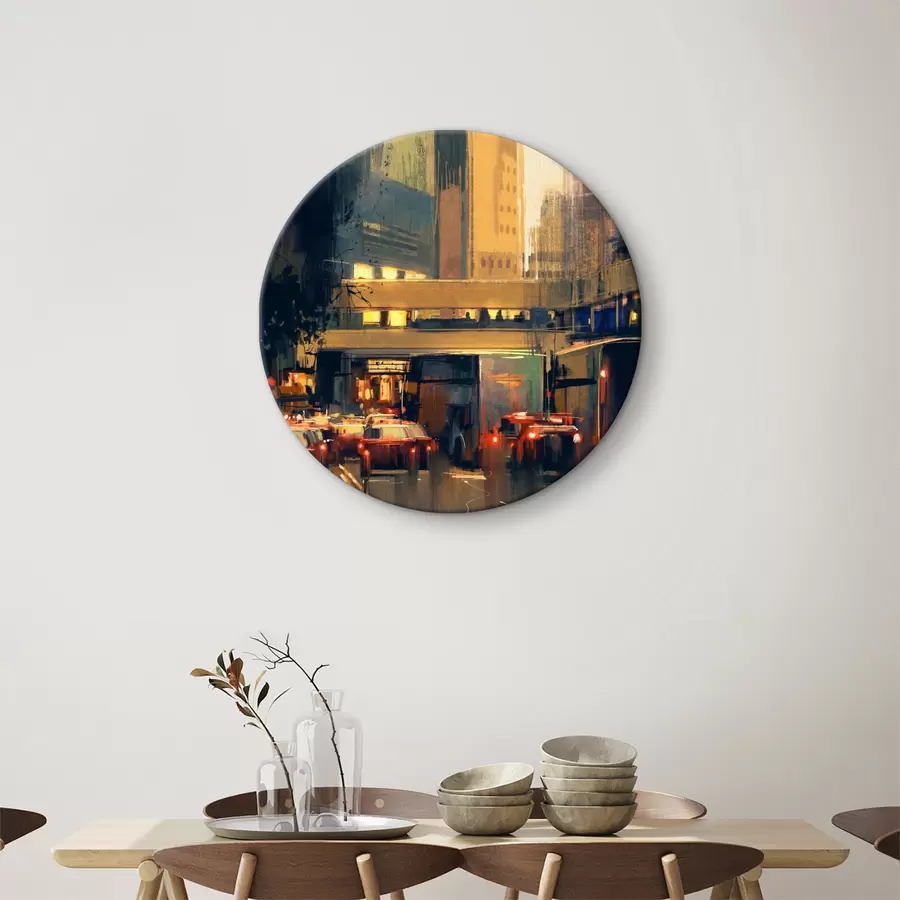 carta da parati Strada con auto ed edifici nr. r37110