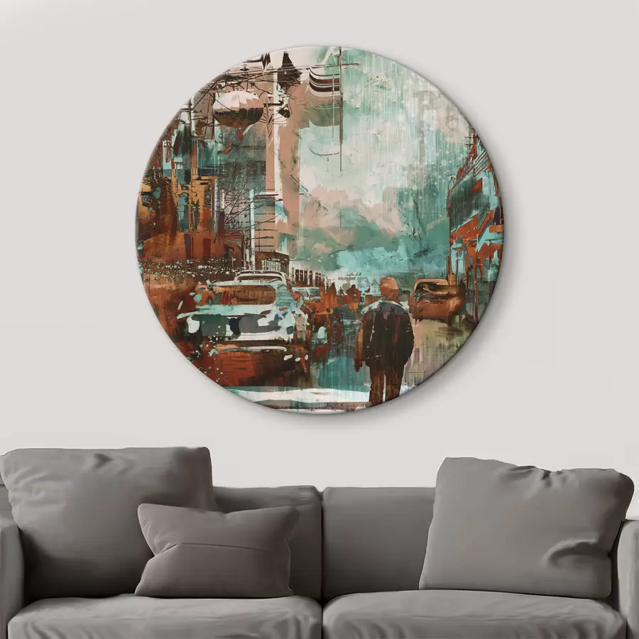 carta da parati Grande metropoli retrò in stile grunge nr. r37112