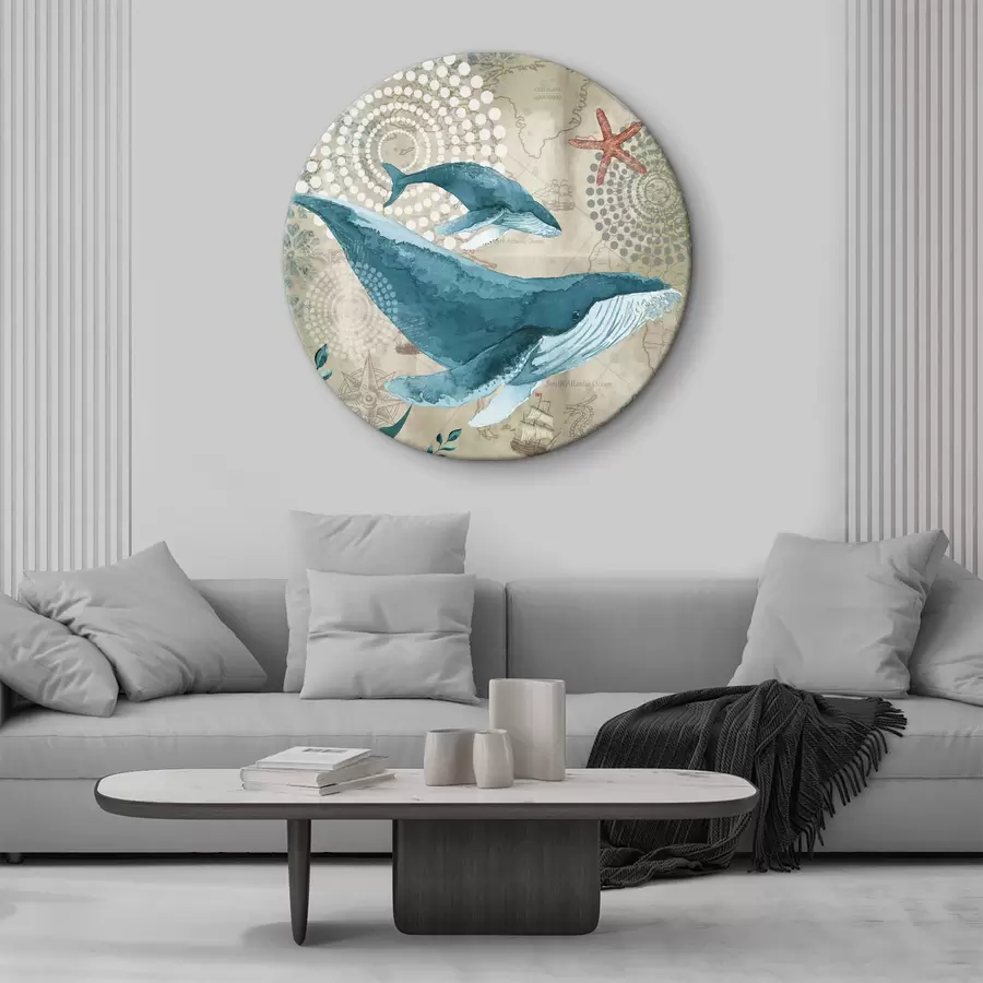 carta da parati Balenottera azzurra e balena nr. r37153
