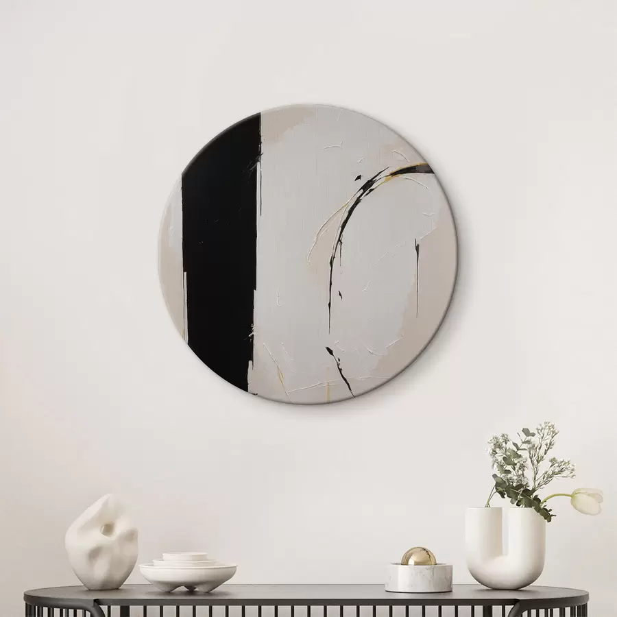 carta da parati Oggetto rettangolare bianco e nero con linee gialle nr. r37168