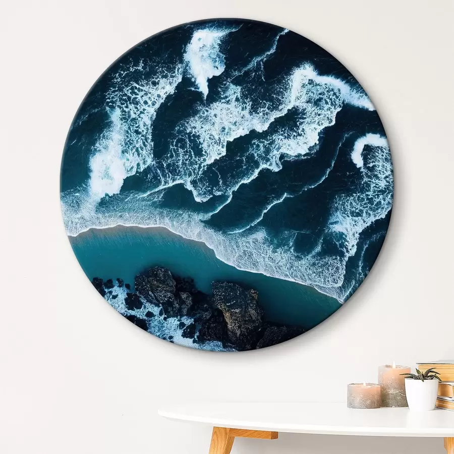 carta da parati Le onde si infrangono sulla spiaggia nr. r37468