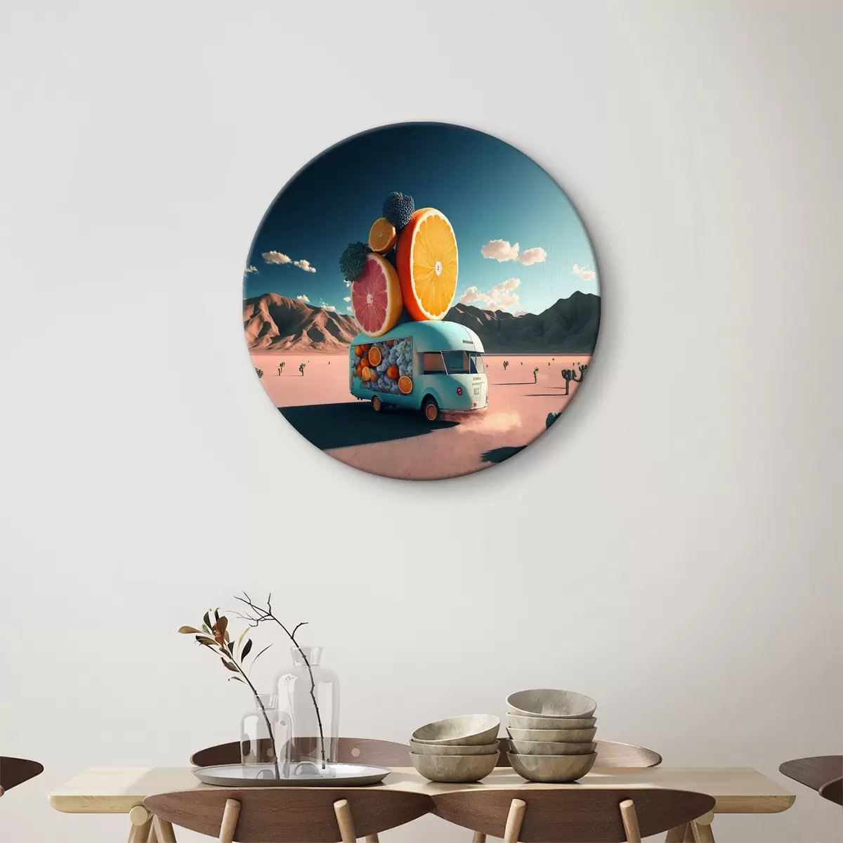 Quadri rotondi Autobus per la frutta r37473