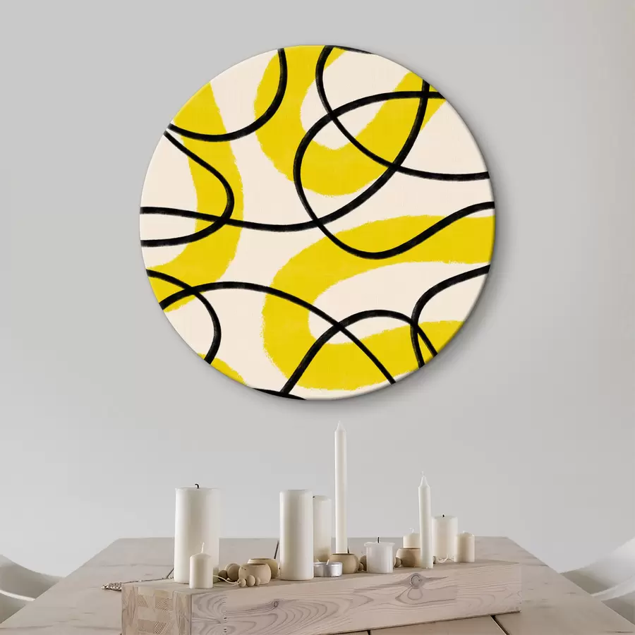 carta da parati Linea gialla e linea nera nr. r37571