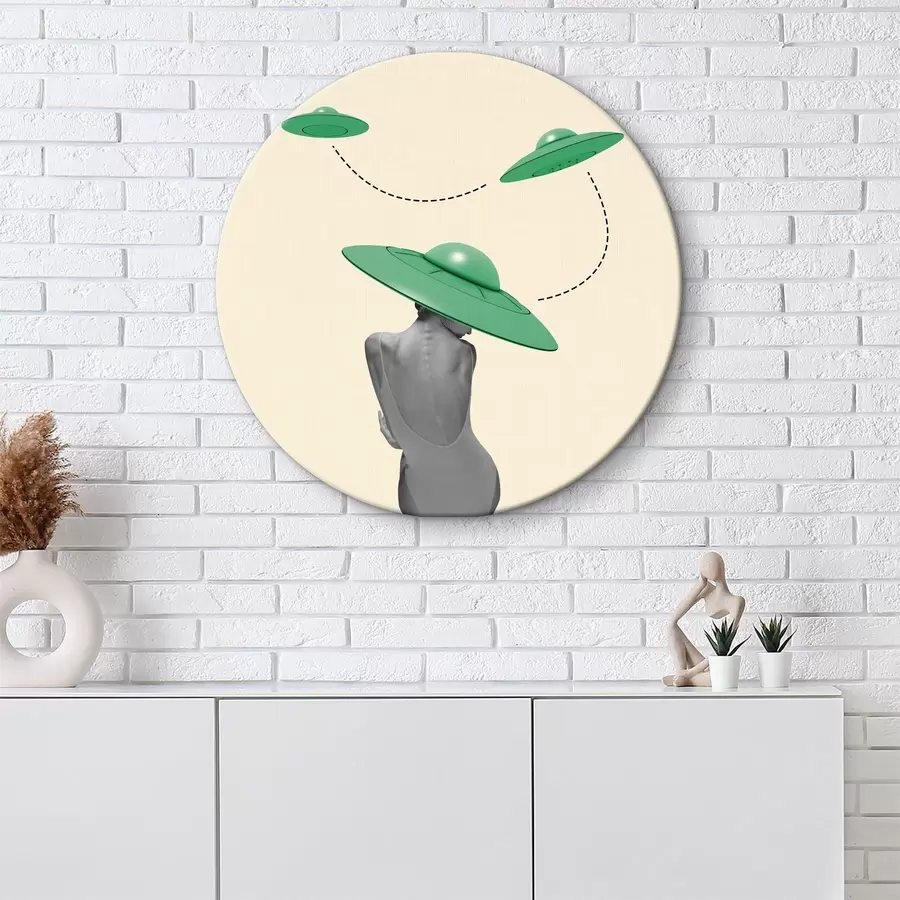 carta da parati Ragazza con cappello verde nr. r37630