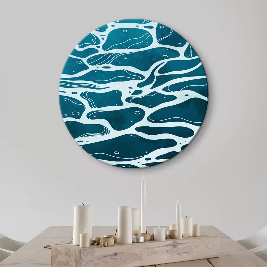 carta da parati Superficie dell'acqua blu e bianca nr. r37642