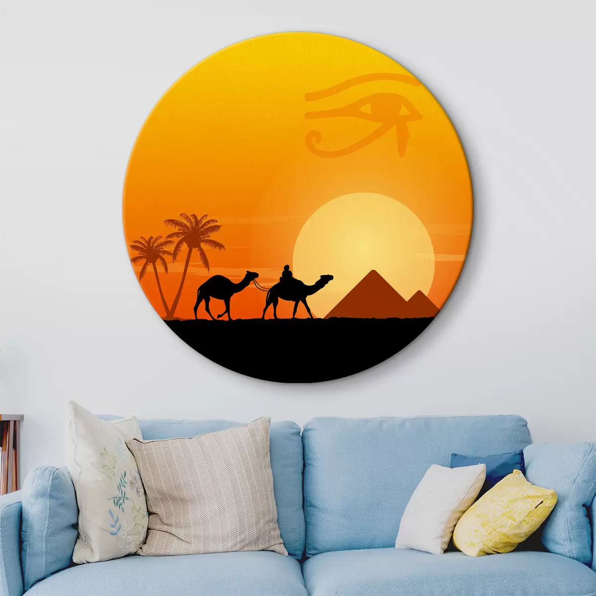 Quadri rotondi Viaggio nel deserto r37754