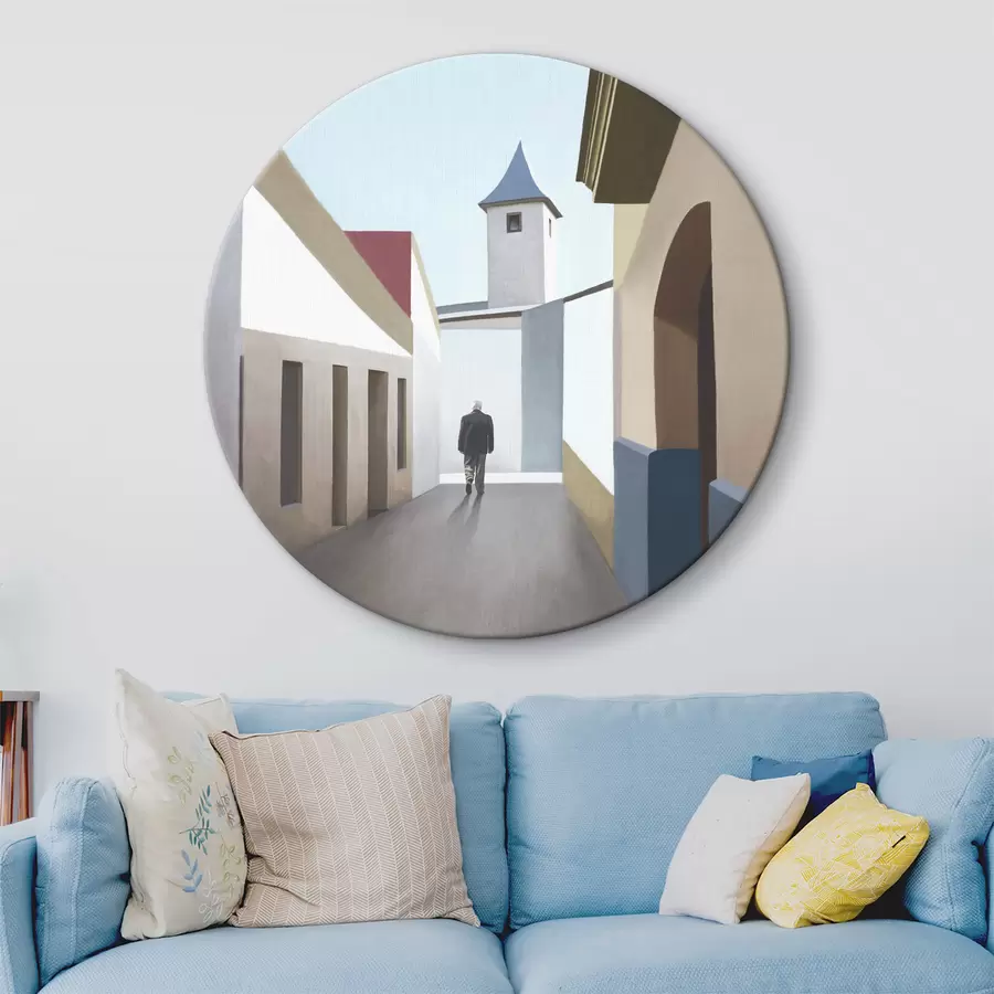 carta da parati Un uomo che cammina in una strada stretta nr. r37784