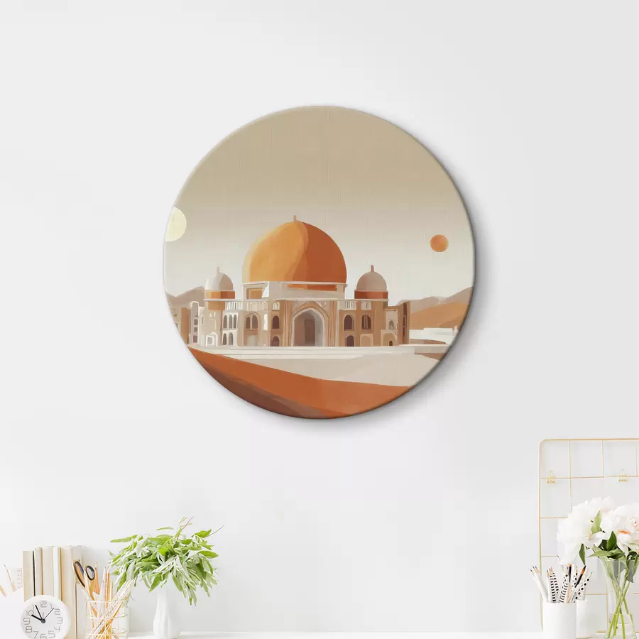 carta da parati Edificio con cupola e paesaggio desertico nr. r37815