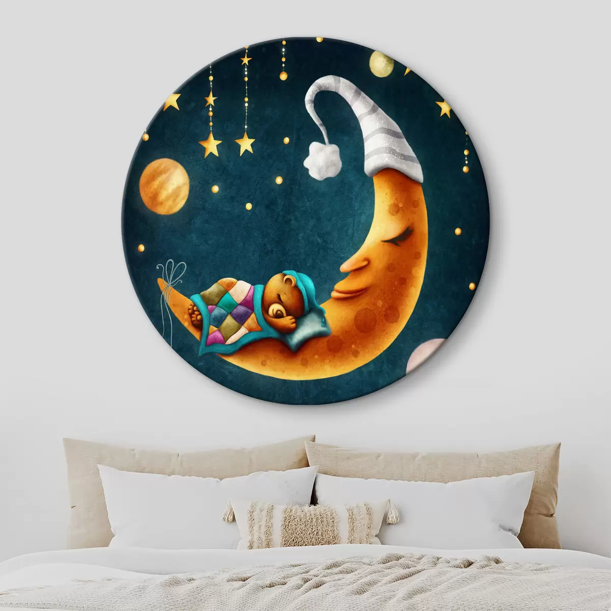 Quadri rotondi Sognando sotto il cielo notturno r37837